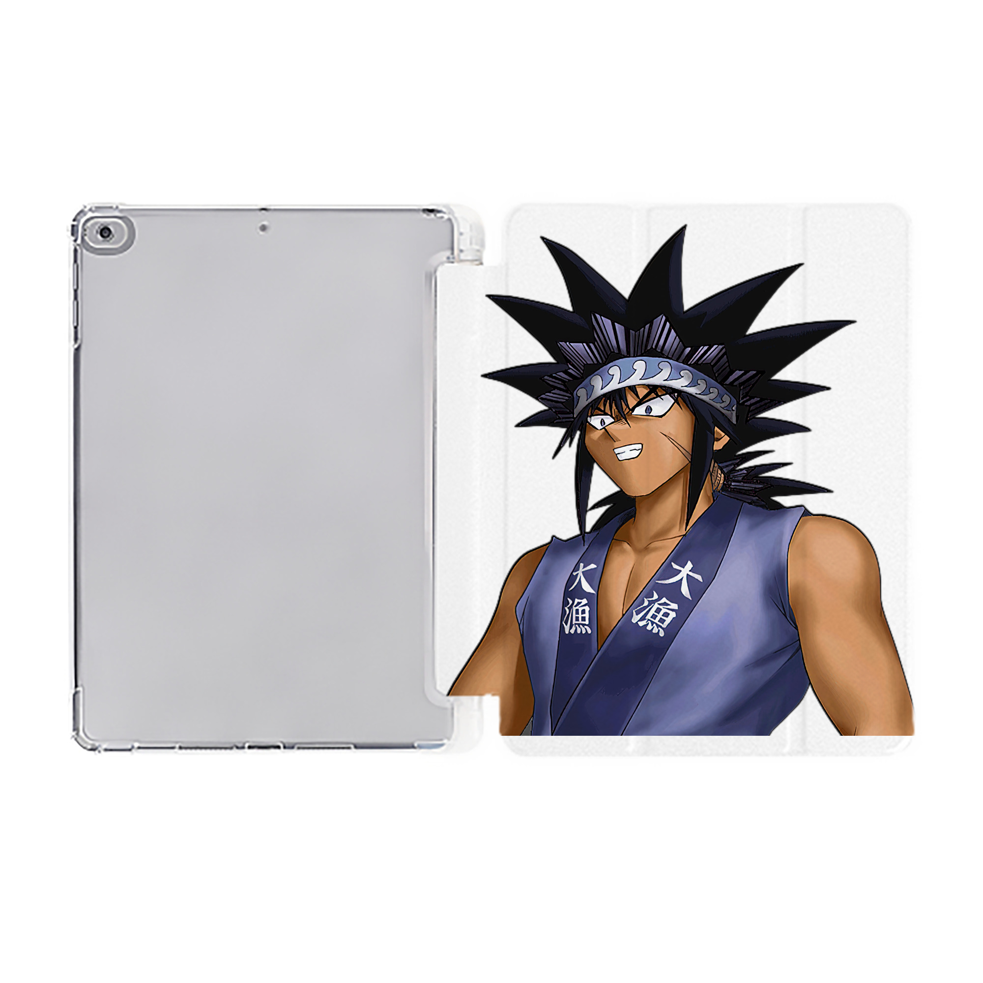 （画像用） 遊☆戯☆王 Yu-Gi-Oh! IPad ケース ペン収納付き 三つ折りスタンド PUレザー×シリコン 対応機種9.5/10.5/10.9インチ